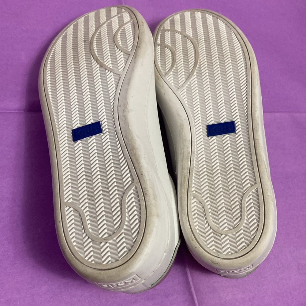 keds womens orthlite white leather sneakers casual metallic rose gold heel 7 1/2 - Picture 8 of 10